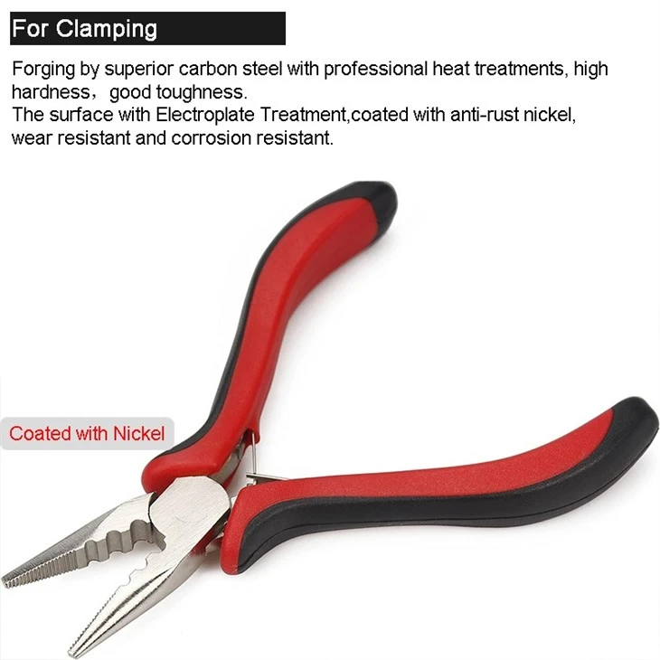 Nickel Plated Serrated Hair Extension Pliers